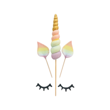 Load image into Gallery viewer, Rainbow Unicorn Topper set