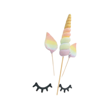 Load image into Gallery viewer, Rainbow Unicorn Topper set