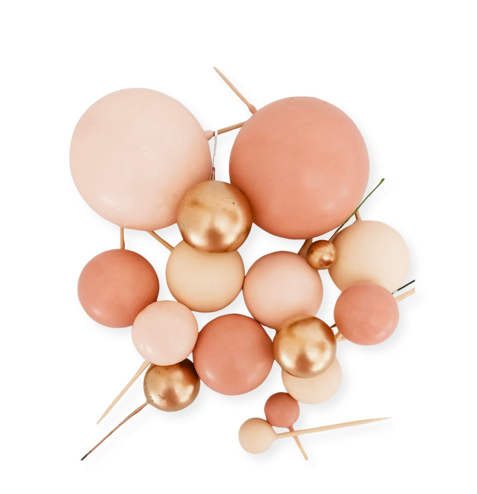 Sphere Cake Toppers/Blush/Dusk/Gold