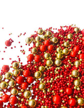 Load image into Gallery viewer, Red &amp; Gold Sprinkles/Pearls
