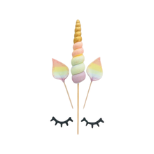 Load image into Gallery viewer, Rainbow Unicorn Topper set
