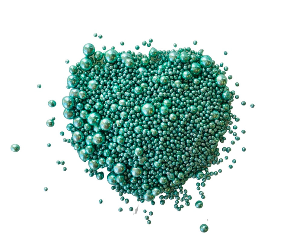 Edible Metallic Green Pearls