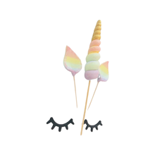 Load image into Gallery viewer, Rainbow Unicorn Topper set
