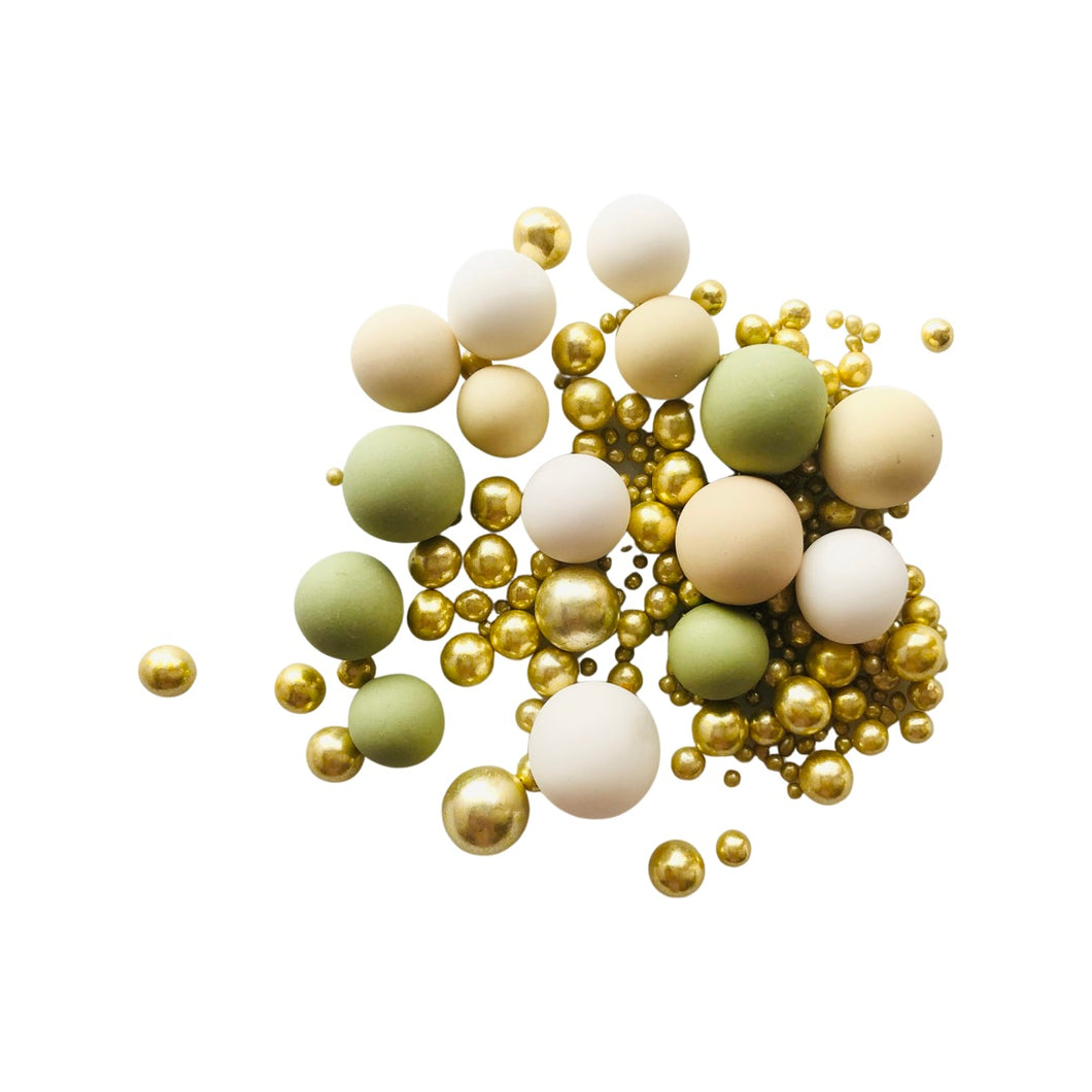 Edible Pearls Sage Ivory Gold – Cake Darlings
